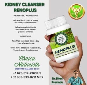 Indicated for all types of kidney and urinary tract conditions. Clilnica Naturista Indicado para todo tipo de afecciones de los riñones y las vías urinarias.